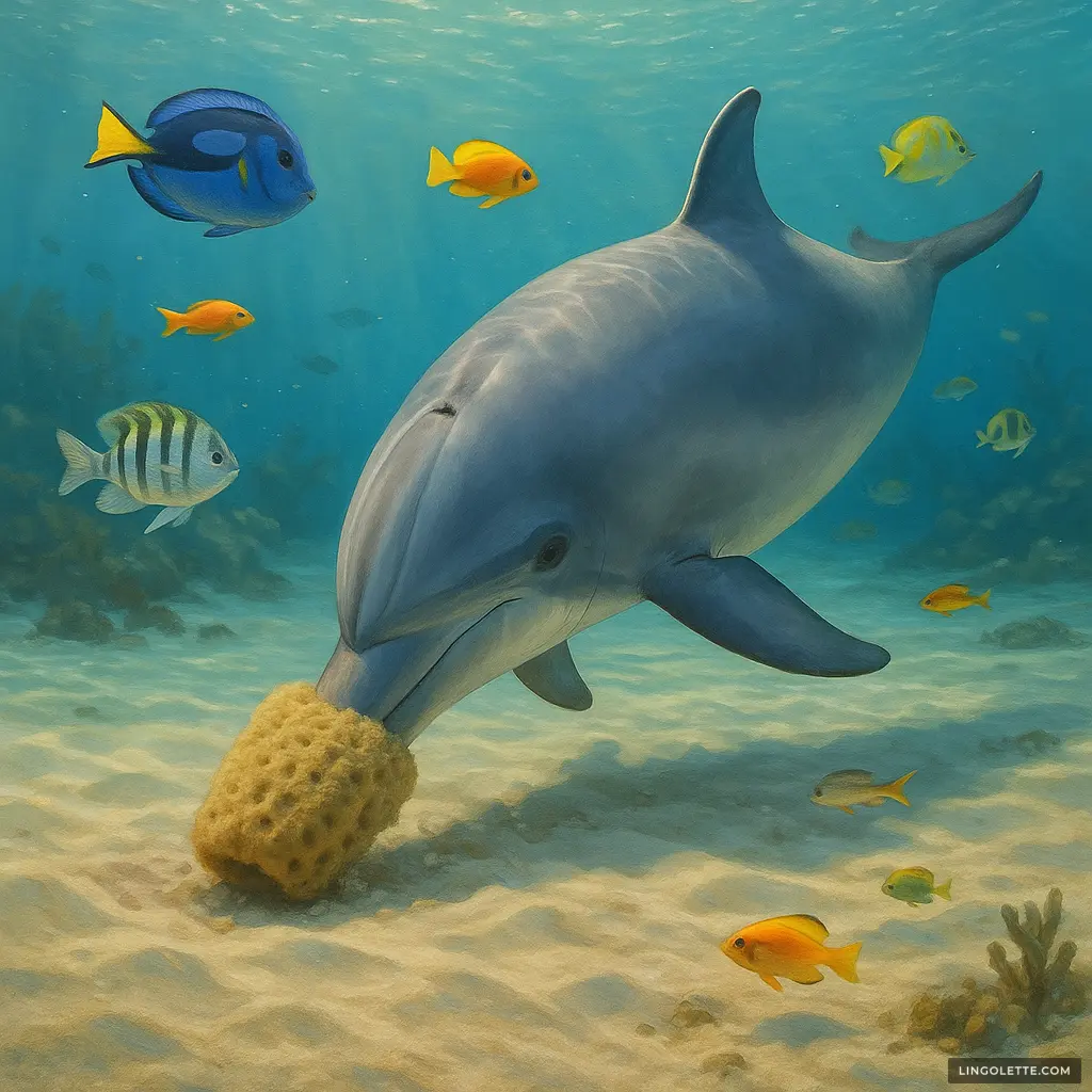Australian Dolphins Use Unique Sponge-Hunting Technique